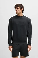 Relaxed-fit sweatshirt cotton terry with embroidered logo