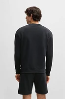 Relaxed-fit sweatshirt cotton terry with embroidered logo