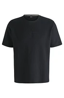 Cotton-terry T-shirt with embroidered logo