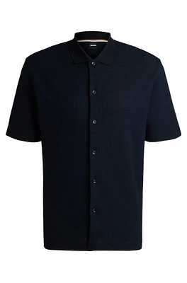 Regular-fit shirt waffle cotton