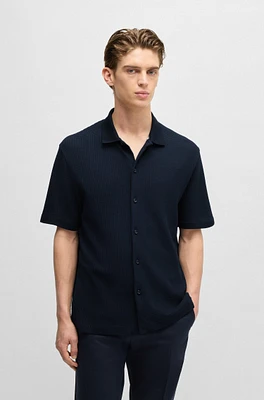 Regular-fit shirt waffle cotton