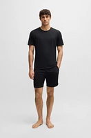 Stretch-jersey pajamas with overlock stitching