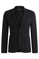 Slim-fit suit jacket stretch seersucker