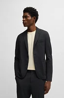 Slim-fit suit jacket stretch seersucker