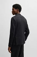 Slim-fit suit jacket stretch seersucker