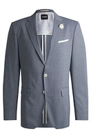 Slim-fit suit jacket a patterned wool blend