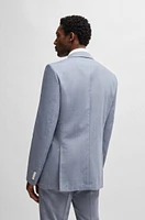 Slim-fit suit jacket a patterned wool blend