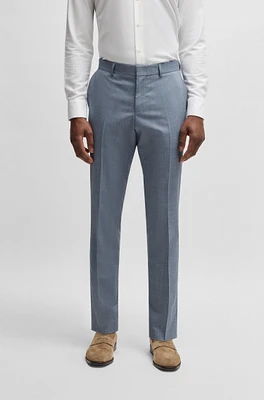 Formal trousers a patterned virgin-wool blend