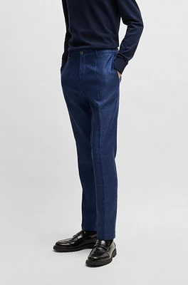 Formal trousers micro-patterned stretch fabric