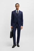 Regular-fit three-piece suit stretch wool