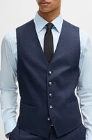 Regular-fit three-piece suit stretch wool