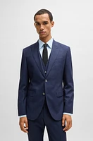 Regular-fit three-piece suit stretch wool