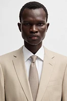 Slim-fit suit a micro-patterned linen blend