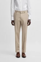 Slim-fit suit a micro-patterned linen blend