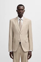 Slim-fit suit a micro-patterned linen blend
