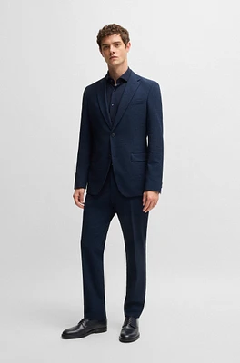 Two-piece suit performance-stretch seersucker
