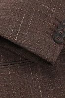 Two-piece suit patterned tweed