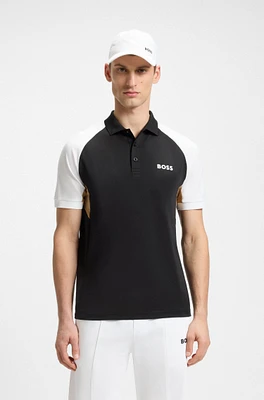 Active Paddy color-blocked polo shirt with mesh inserts
