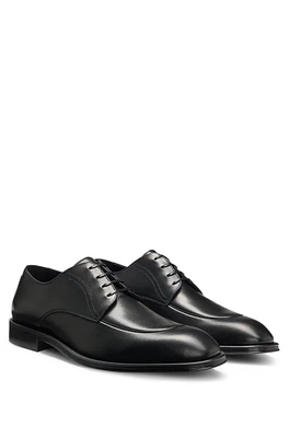 Leather Derby shoes with apron toe