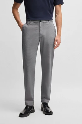 Regular-fit trousers printed stretch cotton