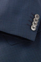 Slim-fit suit patterned wool