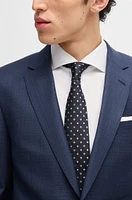 Slim-fit suit patterned wool