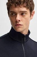 BOSS x ASTON MARTIN jersey jacket with perforated leather stripe