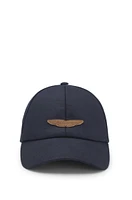 BOSS x ASTON MARTIN cap in linen with logo patch
