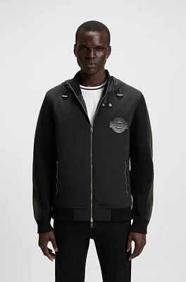 Porsche x BOSS hybrid jacket with sleeve stripes