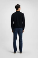 Regular-fit zip cardigan wool knit