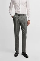 Slim-fit suit checked virgin wool