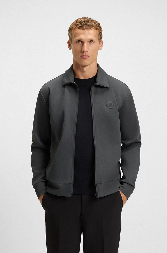 Zip-up sweatshirt with Double B monogram