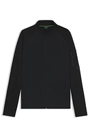 Regular-fit zipper-through sweatshirt with reflective details