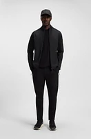 Regular-fit zipper-through sweatshirt with reflective details