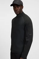 Regular-fit zipper-through sweatshirt with reflective details
