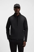 Regular-fit zipper-through sweatshirt with reflective details