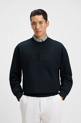 Cotton-terry sweatshirt with logo artwork