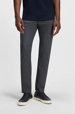 Delaware slim-fit trousers patterned stretch cotton