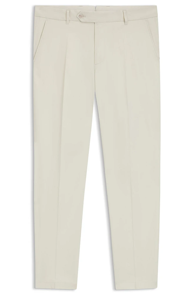 Machine-washable tapered-fit trousers stretch fabric