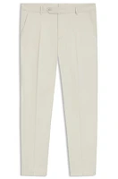 Machine-washable tapered-fit trousers stretch fabric