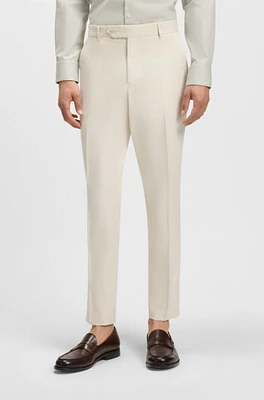 Machine-washable tapered-fit trousers stretch fabric