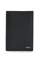 Structured passport holder with logo