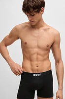 Two-pack of stretch-cotton boxer briefs with logo waistbands