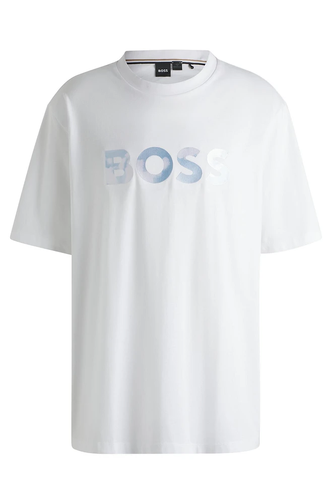 Cotton T-shirt with logo artwork