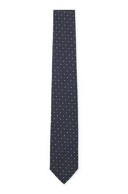 Silk-blend tie with jacquard pattern