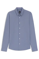 Slim-fit shirt performance-stretch Italian jacquard