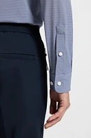 Slim-fit shirt performance-stretch Italian jacquard