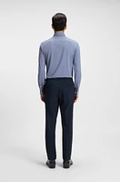 Slim-fit shirt performance-stretch Italian jacquard