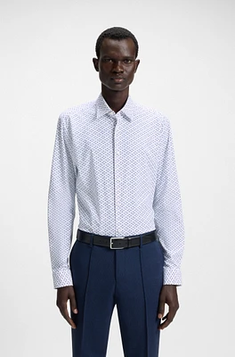 Slim-fit shirt printed performance-stretch jersey