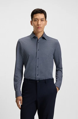 Slim-fit shirt Italian-made performance-stretch fabric